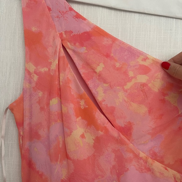 MAJORELLE Pink and Orange Watercolor Dress - Picture 4 of 5